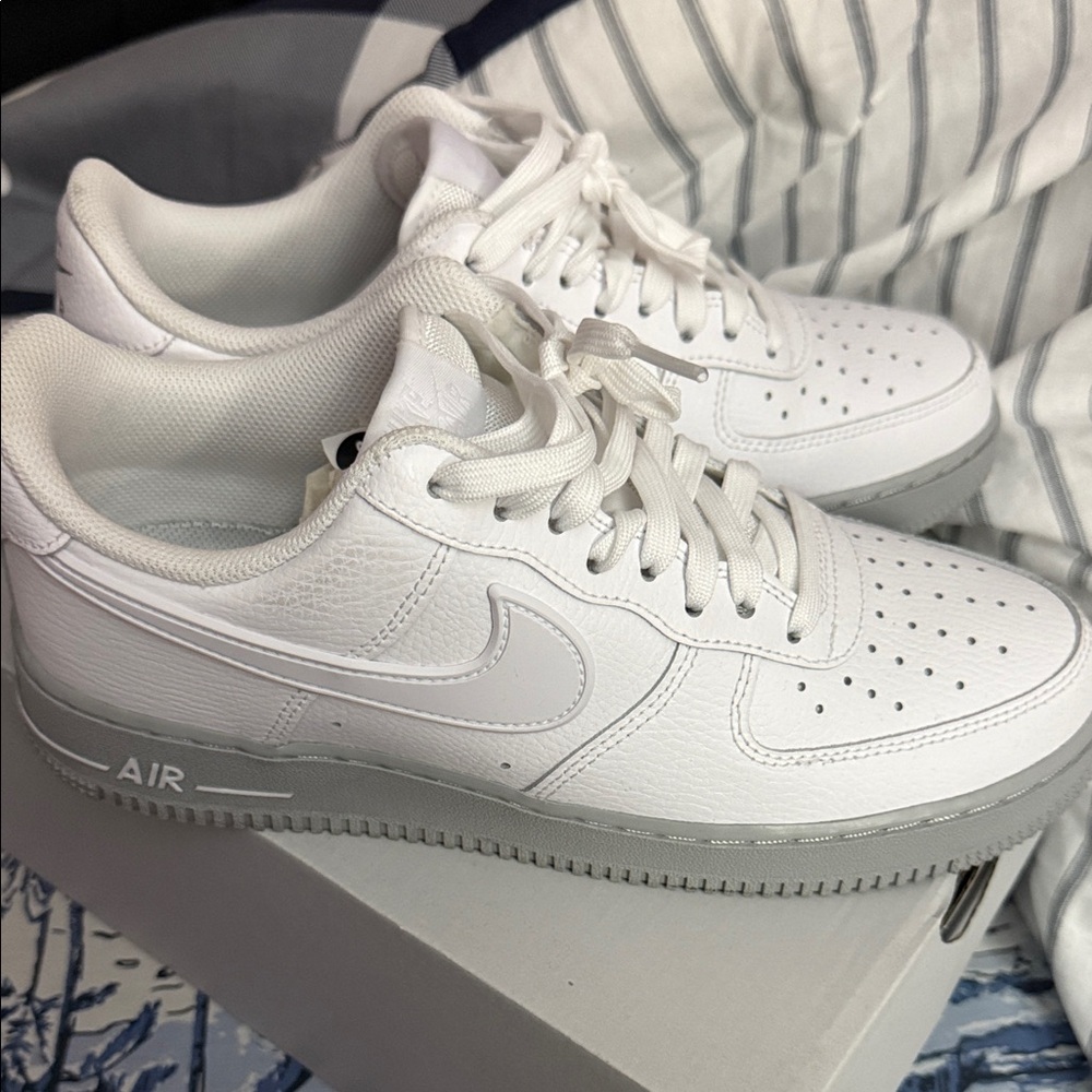 Nike White and Gray Athletic Shoes